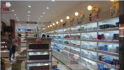 化妝品展示柜 美容護膚品展柜定做 組裝化妝品店柜臺背柜裝修